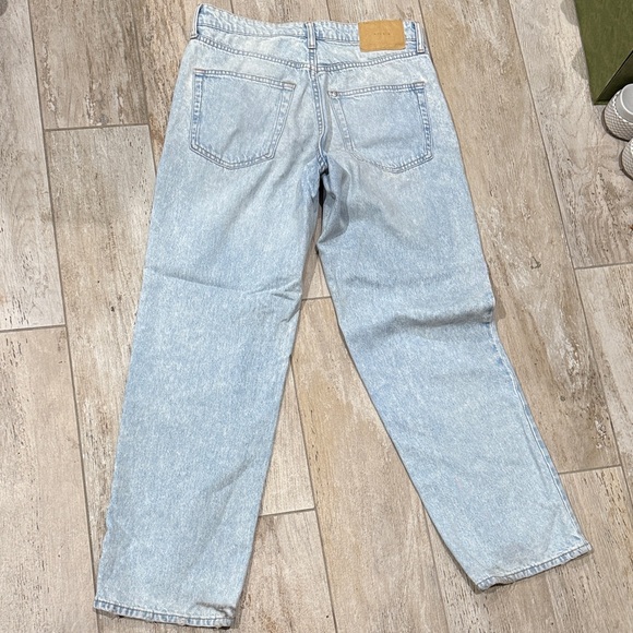 & Denim Light Blue baggy low waist Distressed Jeans size 6 - Picture 6 of 7